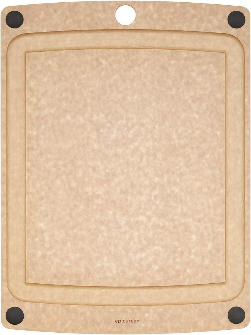 Epicurean Cutting Board - 10" x 7" Natural/Black  Buttons (All-in-One Series)