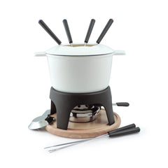 Cast Iron Fondue Set | Sierra | Matte White | Swissmar