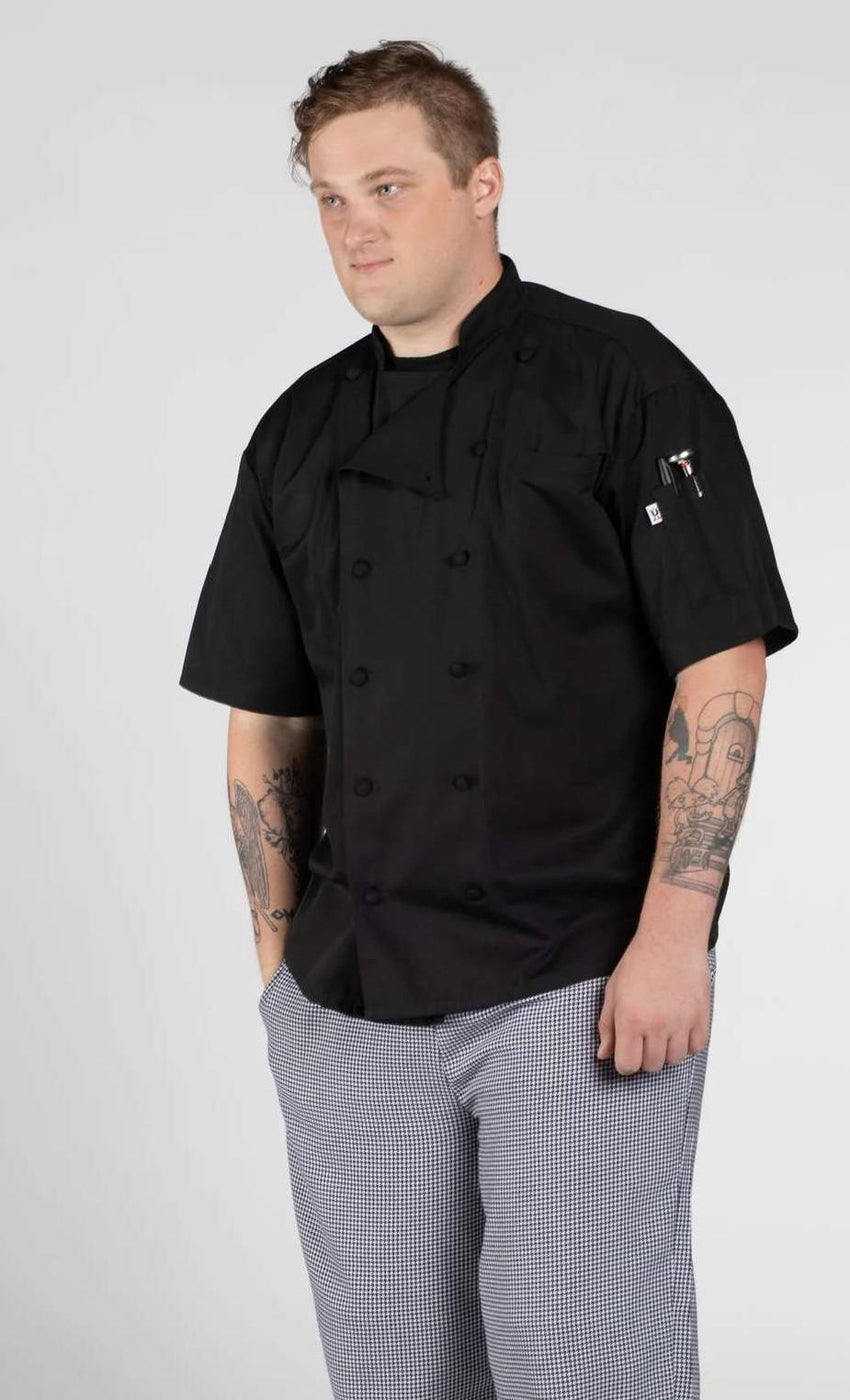 Chef Coat Aruba Pro Vent Black (Med)
