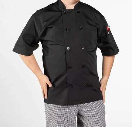 Chef Coat - Pro Vent Delray Black (Lg)