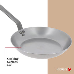 de Buyer 4.75" Egg/Pancake Mineral B Pan (Carbon Steel)