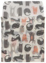 Beeswax Cats Sandwich Bags / 2 pc / Ecologie