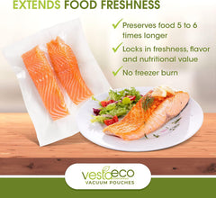 Vesta Eco Sous Vide 3 mil Pouches - 11" x 16" (50 count)