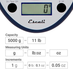 Escali Primo Digital Scale - Royal Blue