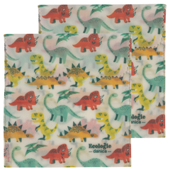 Beeswax Dandy Dino Sandwich Bags / 2 pc / Ecologie