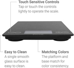 Escali Arti Glass Digital Scale Black Obsidian