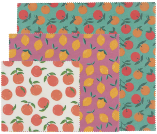 Beeswax Citrus Wrap Set / 3 pc / Ecologie