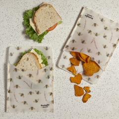 Beeswax Bees Sandwich Bags / 2 pc / Ecologie